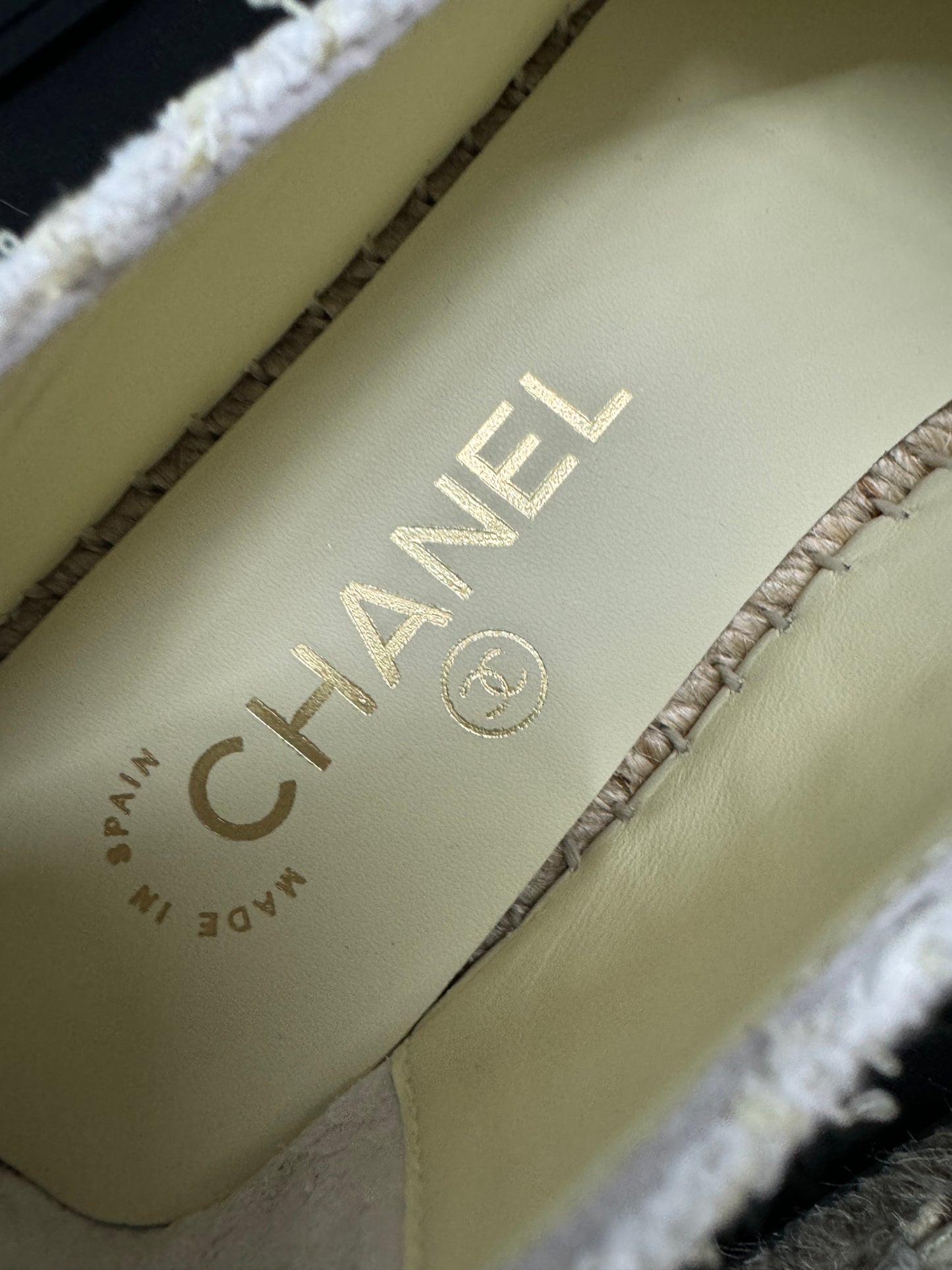 CHANEL 漁夫鞋 斜紋編織軟呢