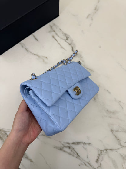 CHANEL CF23 Small 23P粉藍色