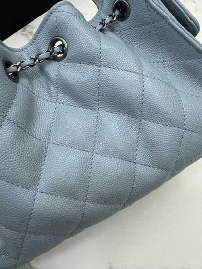 CHANEL Mini 25 Bag 霧霾藍銀扣