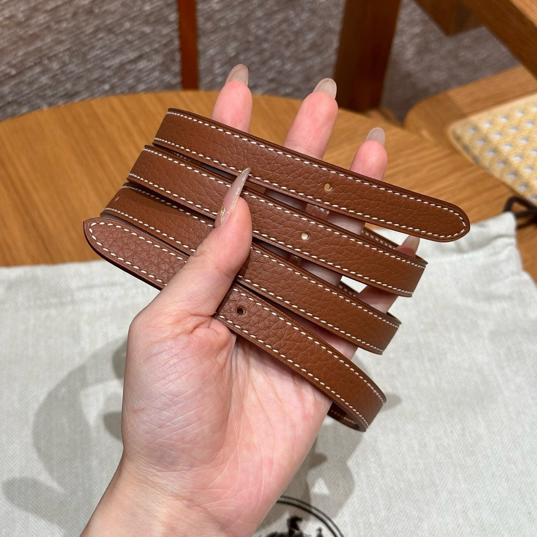 HERMES Halzan 25 金棕色 金扣 Gold TC