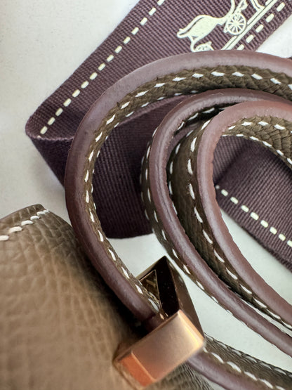 HERMES Mini Constance 大象灰 Epsom 玫瑰金扣