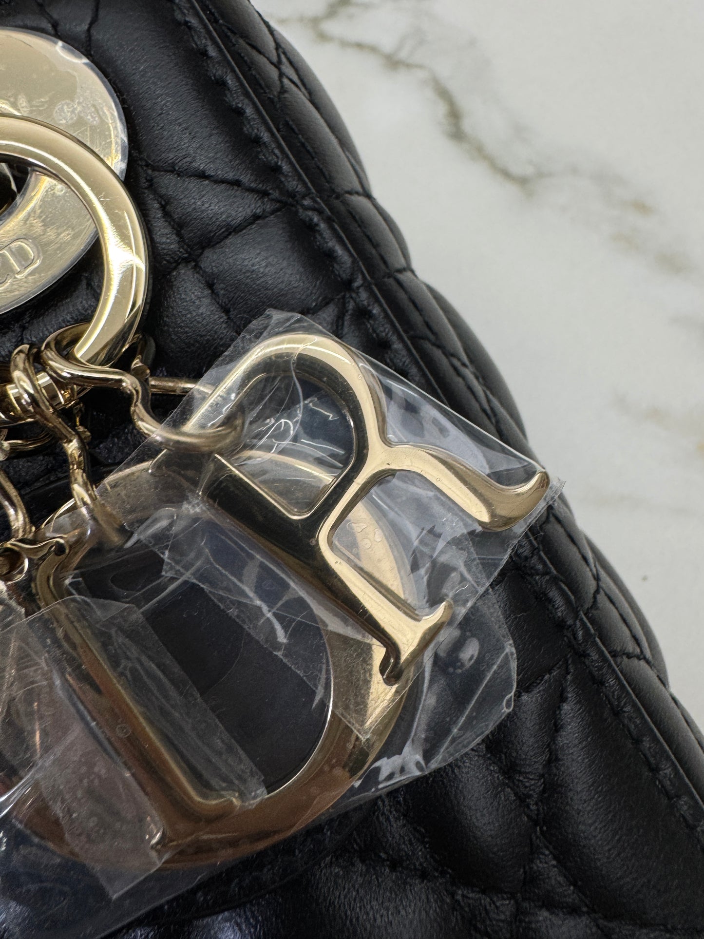 DIOR Mini Lady Dior 黑色羊皮