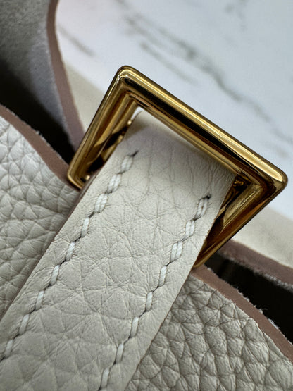 HERMES Picotin 18 奶昔白金扣 Craie GHW