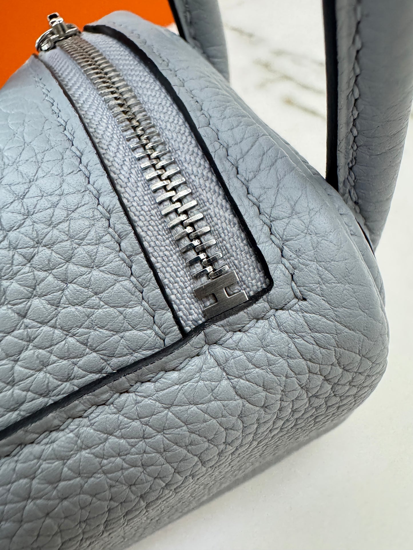 HERMES Mini Lindy II 木偶灰銀扣 TC Gris Platin PHW