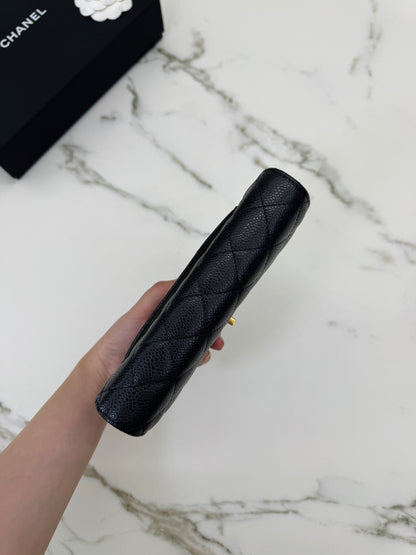 CHANEL Wallet On Chain 黑金牛 新版旋轉扣woc