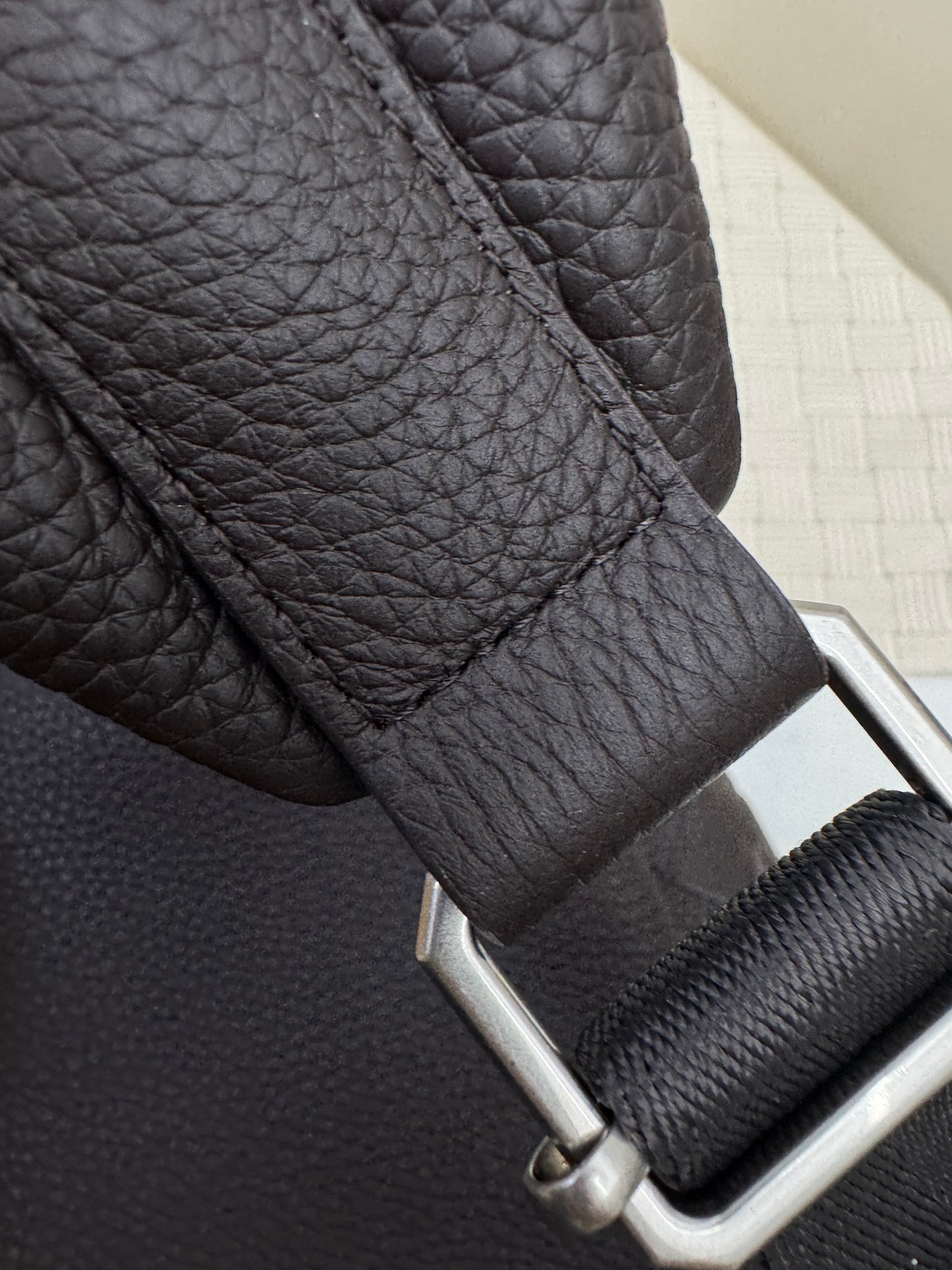 BV Intrecciato Backpack Grained Calfskin Fondant
