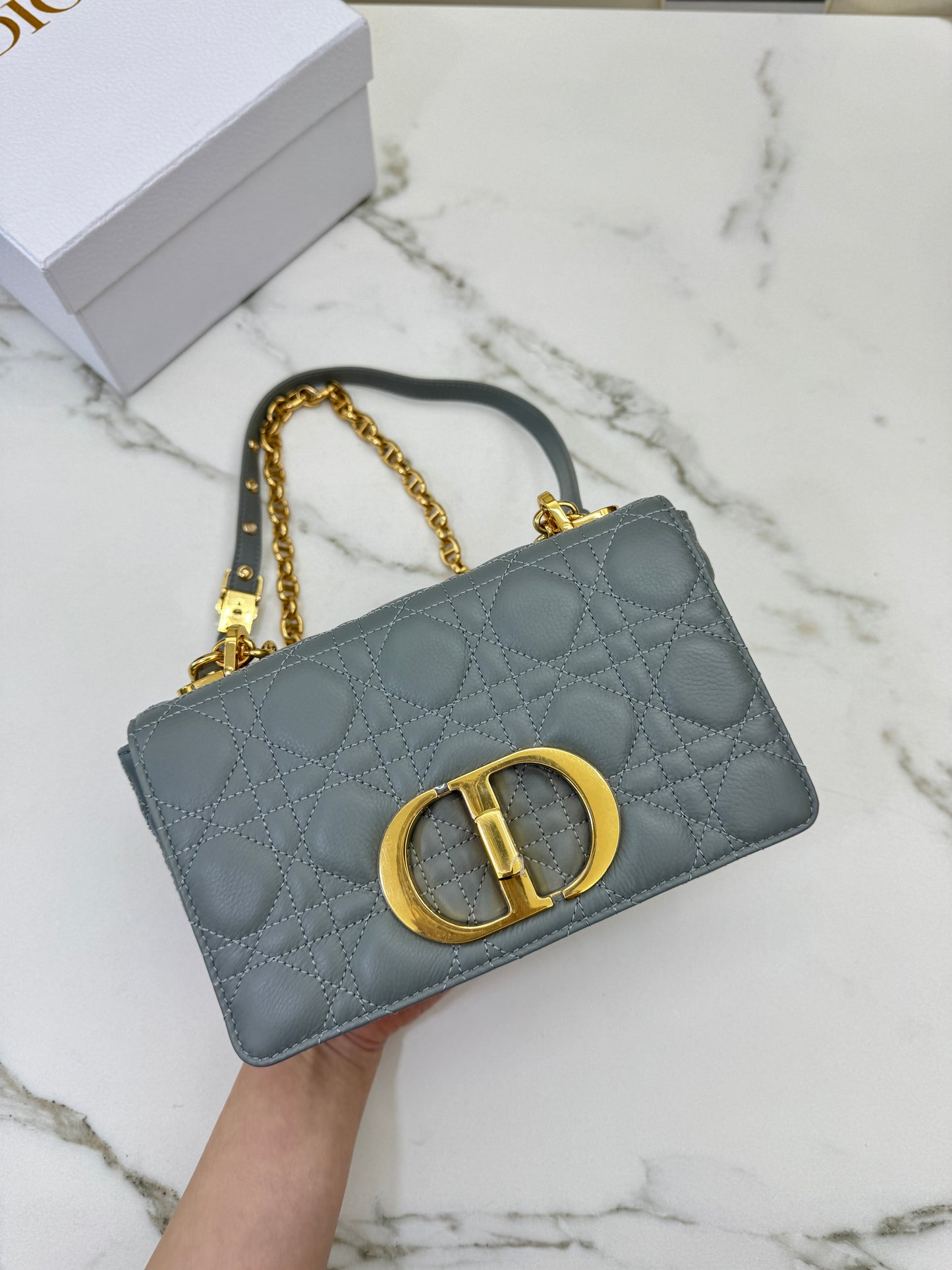 DIOR Caro Small 石灰色