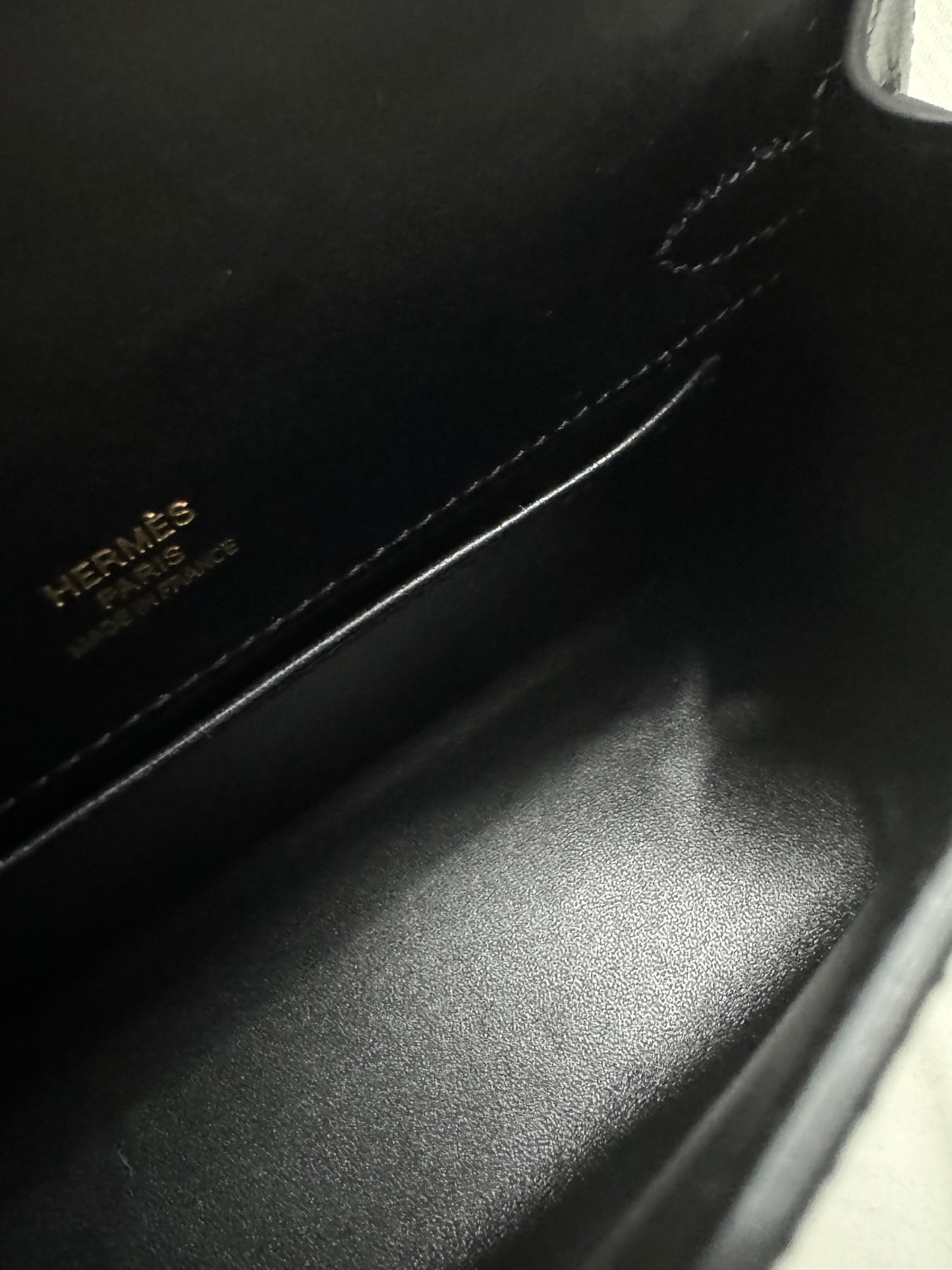 HERMES Mini Kelly I 黑金 Box皮 Kelly Pochette