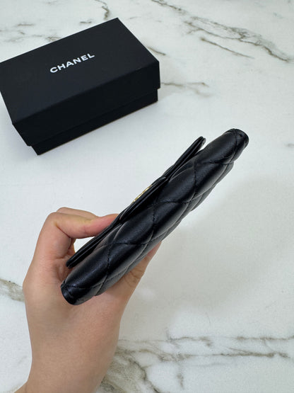 CHANEL CF Cardholder 羊皮黑金
