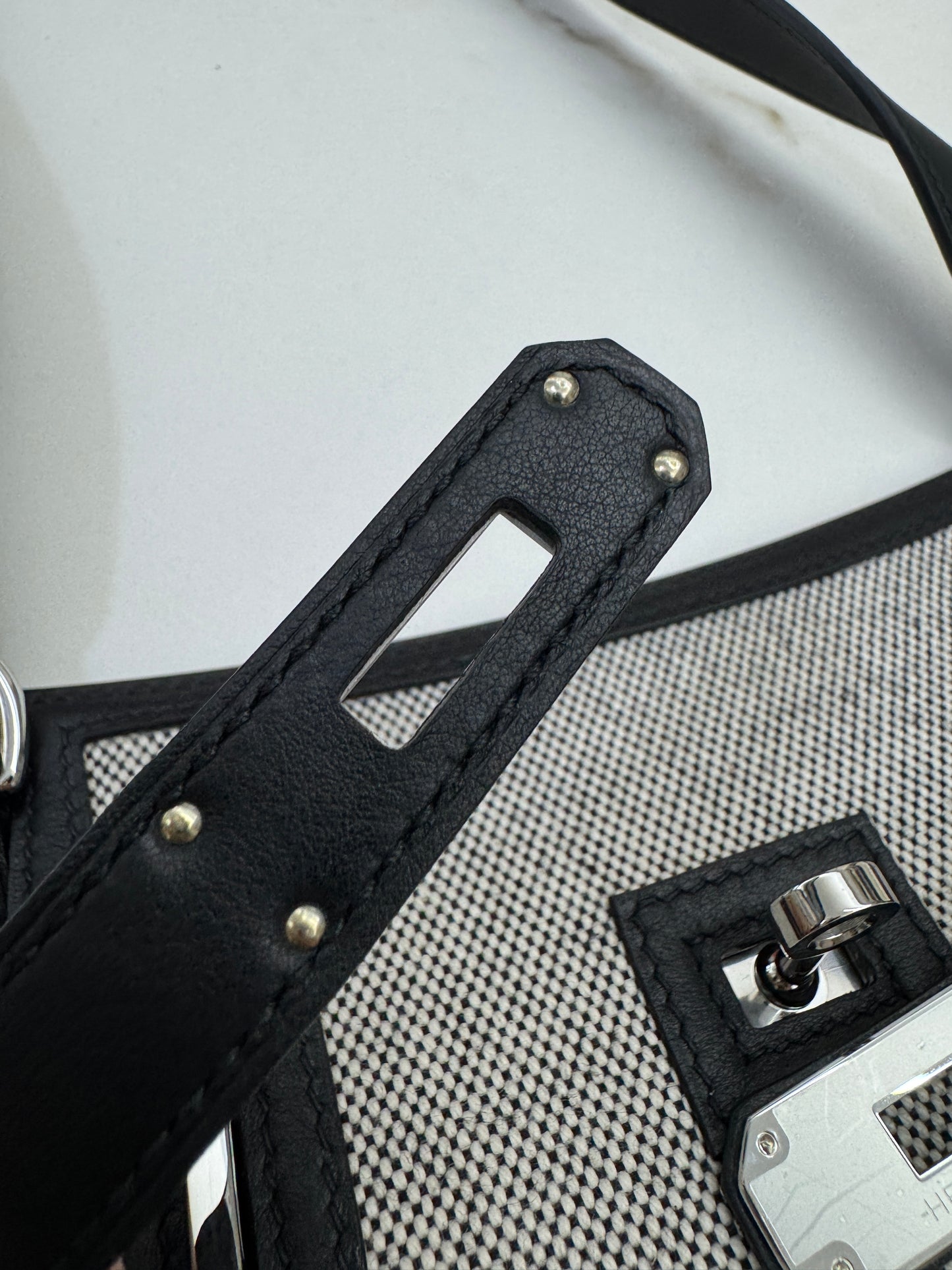 HERMES Mini Jypsiere 熊貓帆布 Swift/ Canvas