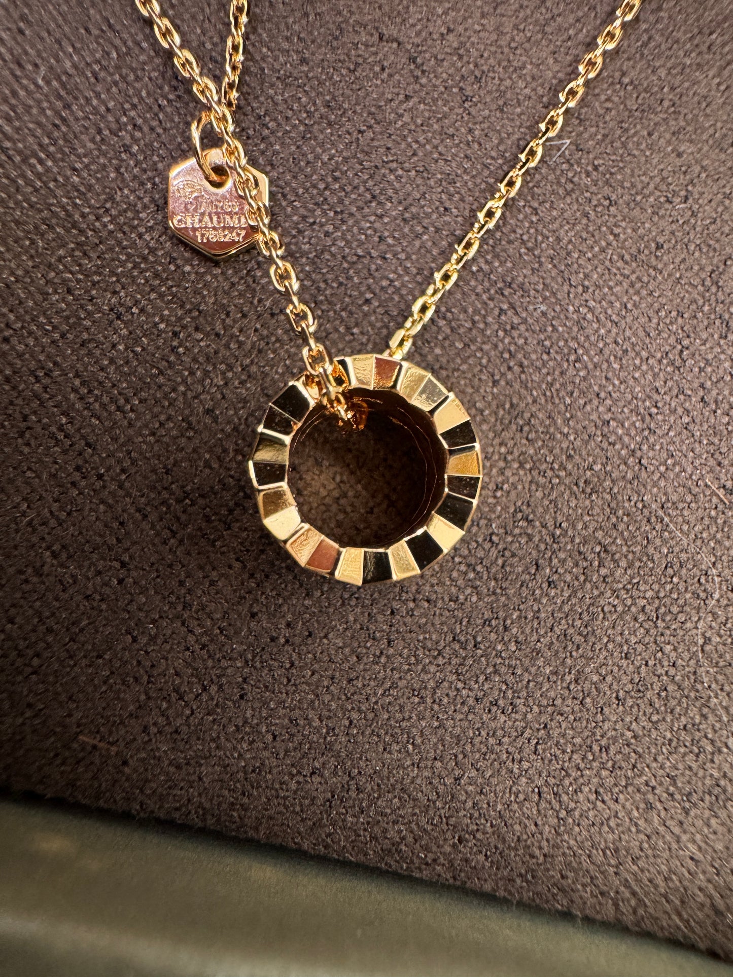 CHAUMET Bee My Love 玫瑰金筒形項鏈