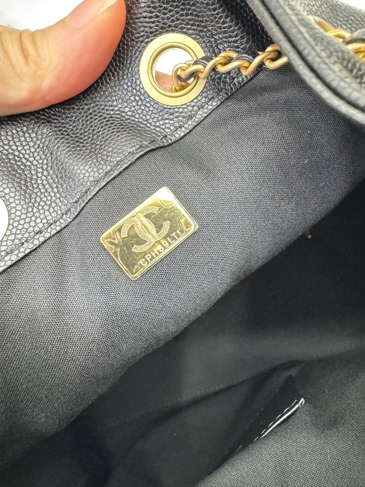 CHANEL 25Bag Medium 黑色荔枝皮