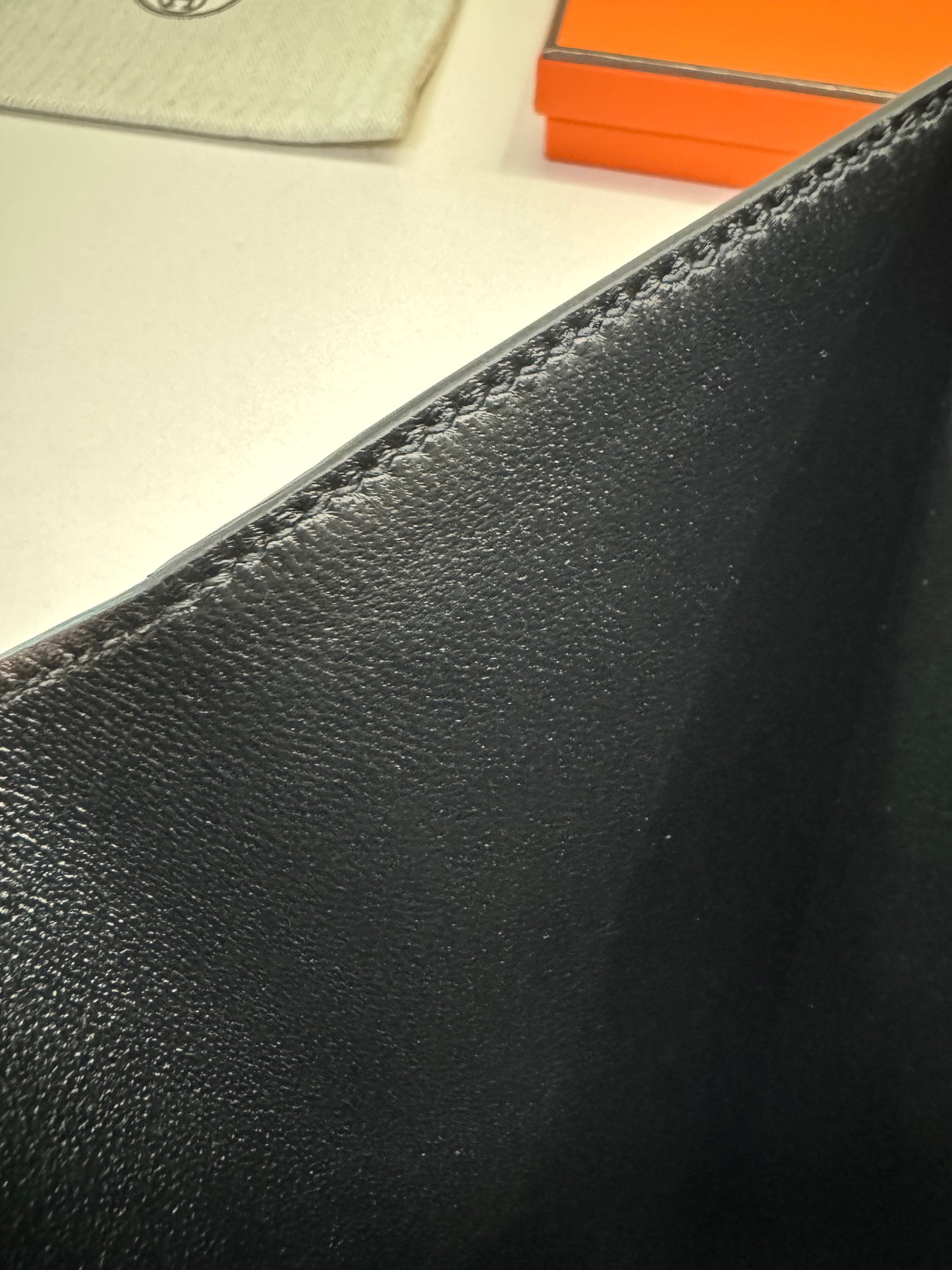 HERMES Bearn Compact Wallet 黑銀 短款 Epsom PHW