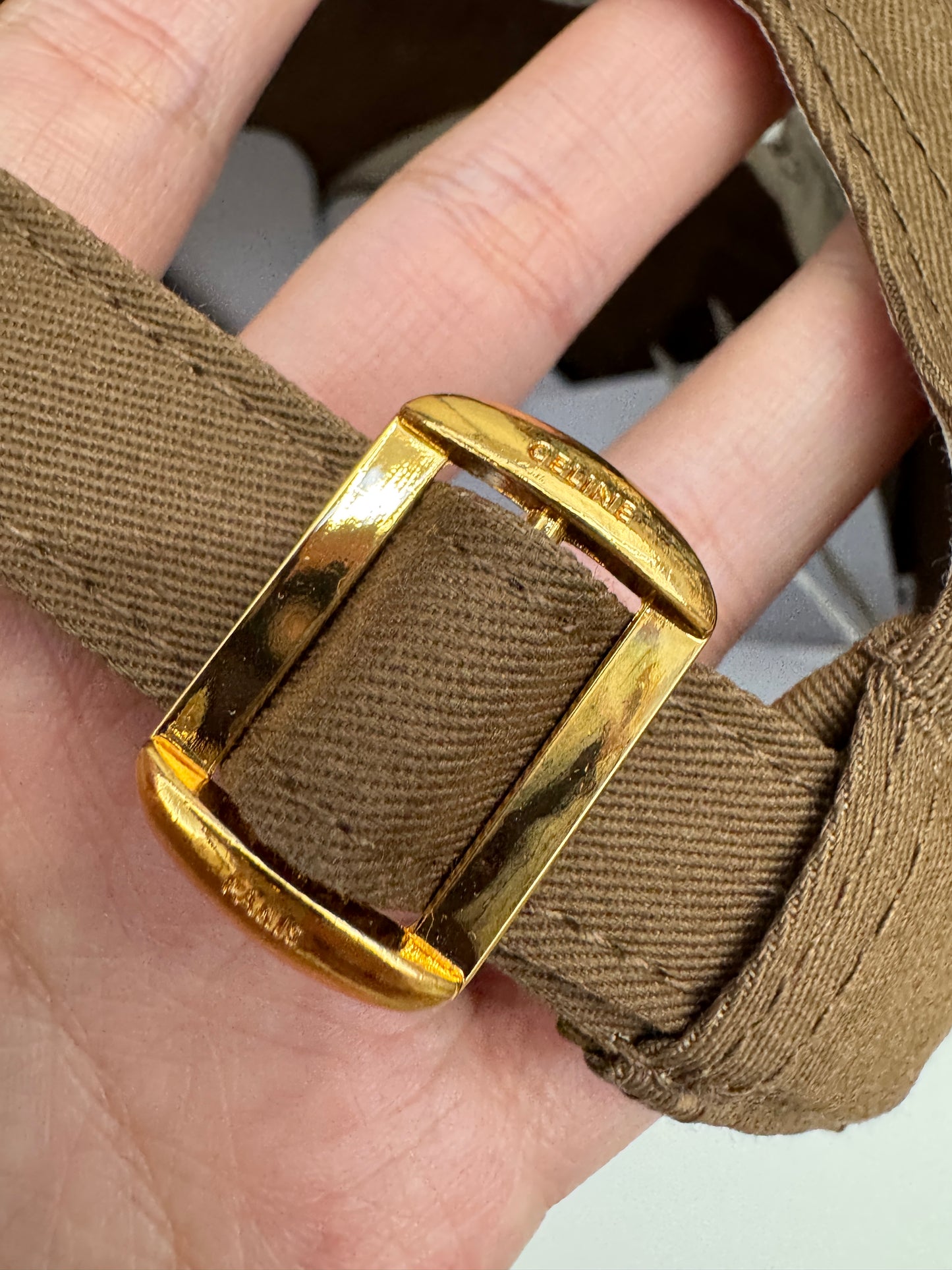 CELINE 棕色凱旋門鴨舌帽