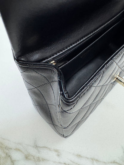 CHANEL Mini CF Handle 黑色羊皮淺金扣 Black Lambskin with GHE