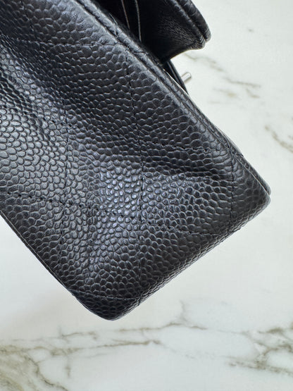 CHANEL CF25 Medium 黑銀牛
