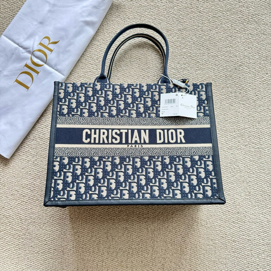 DIOR Book Tote 拼皮 肩帶款 大號