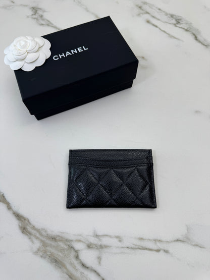 CHANEL 黑銀牛 Cardholder