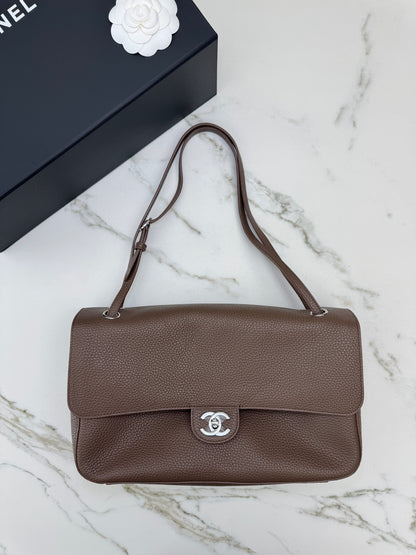 CHANEL Maxi Flap Small 32cm 大象灰/ 深卡其色 Dark Khaki
