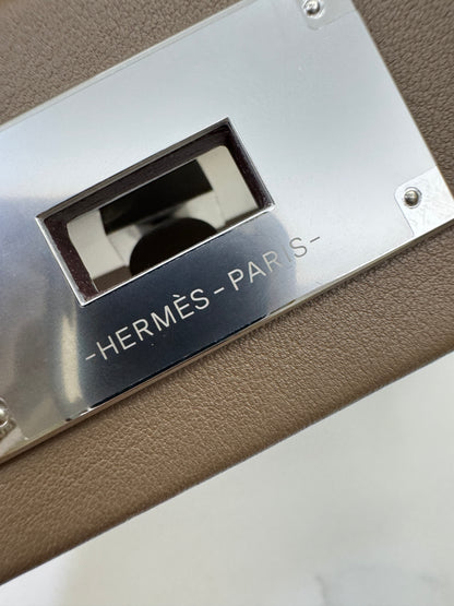 HERMRES Mini 2424 大象灰銀扣 Evercolor Etoupe PHW