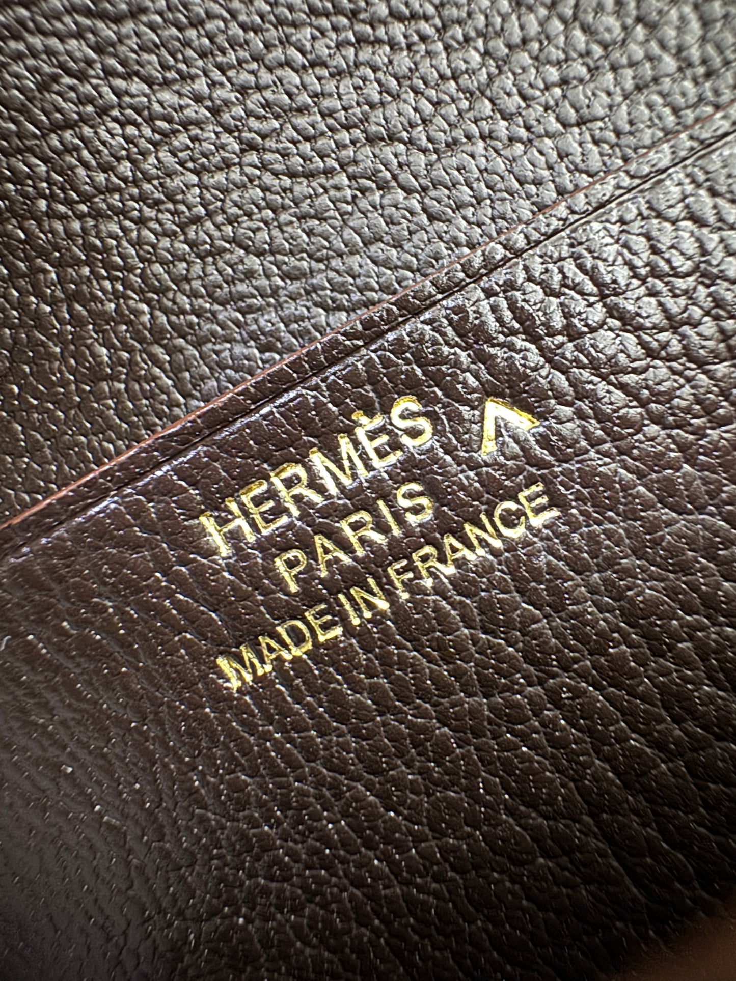 HERMES Bearn Wallet 亮面灣鱷 巧克力色 金扣 Porosus Crocodile Chocolate GHW