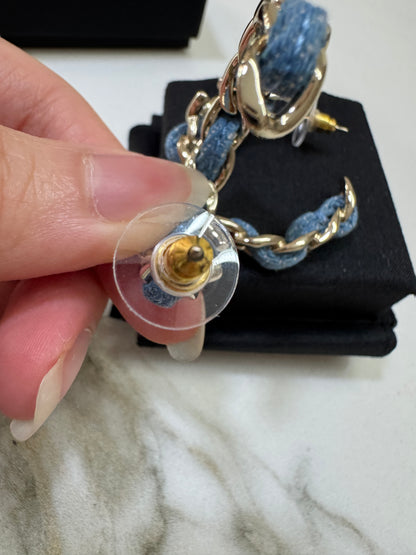 CHANEL 25P 牛仔圈型耳環