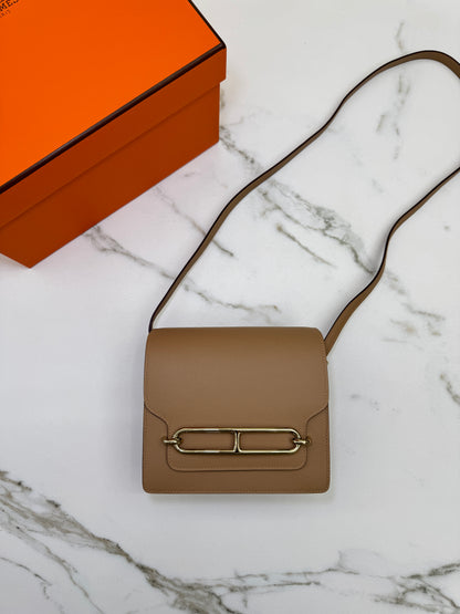 HERMES Roulis 19 奶茶色淺金扣 Chai Evercolor PBHW