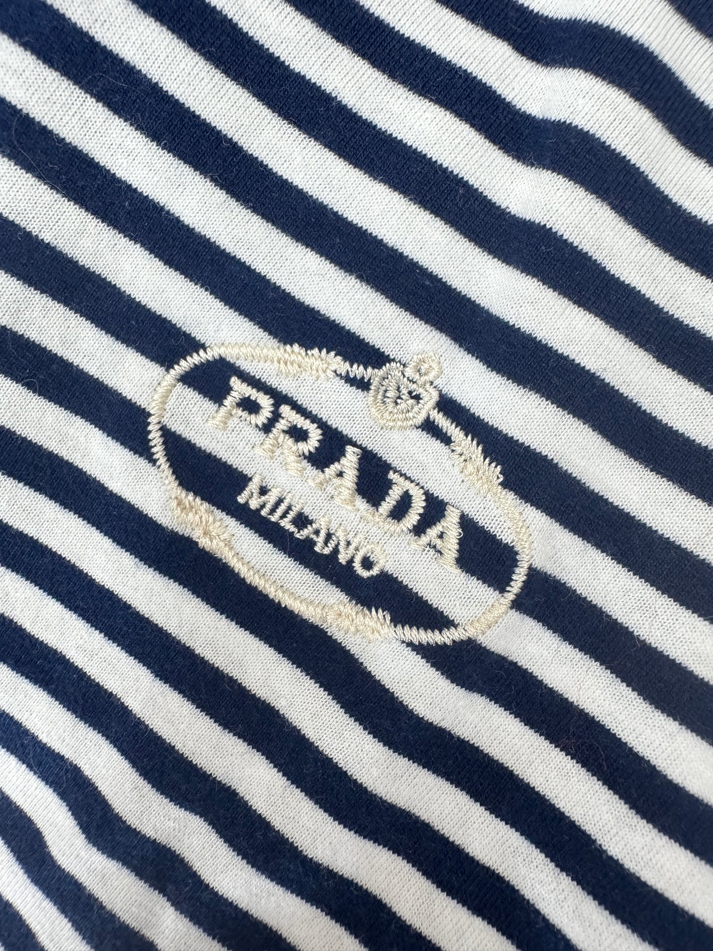 PRADA 條紋抽繩短款上衣 Cropped Top