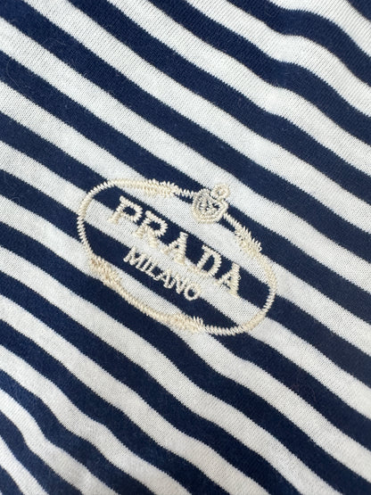 PRADA 條紋抽繩短款上衣 Cropped Top