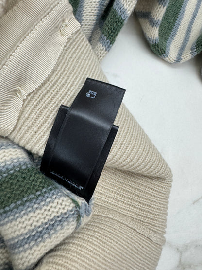 LORO PIANA Baby Cashmere Fobello Stripes Cardigan Green