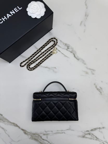 CHANEL LP盒子包 黑色牛皮 Vanity