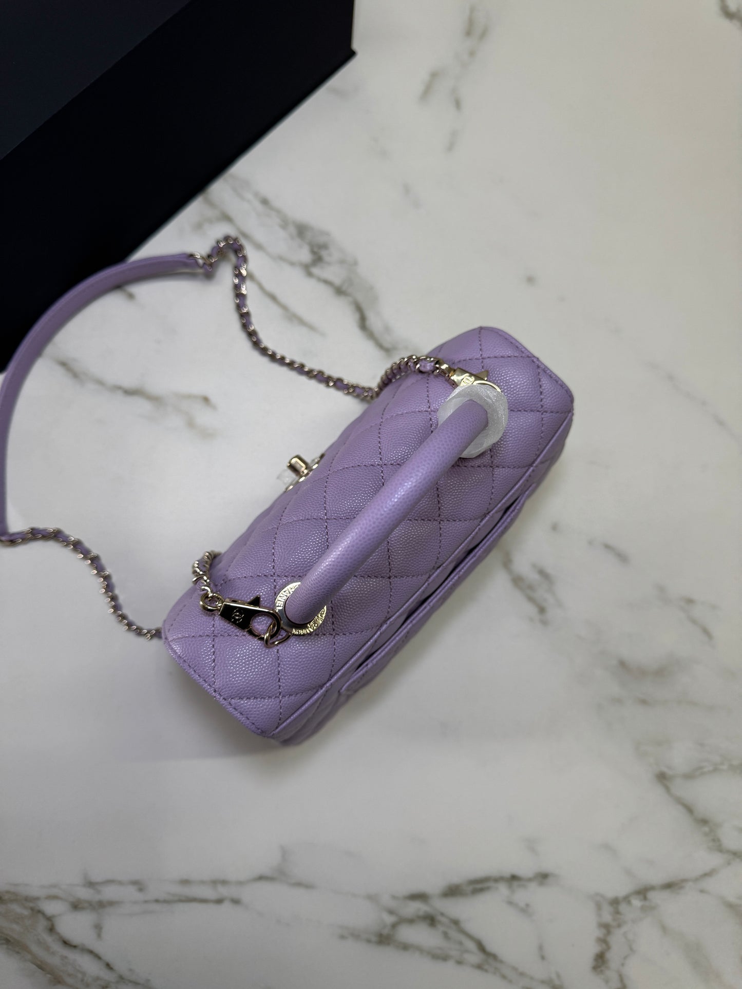 CHANEL Coco Handle 24P紫色 Small