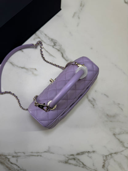 CHANEL Coco Handle 24P紫色 Small