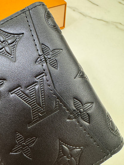 LV Pocket Organizer 黑色滑皮款Monogram Shadow