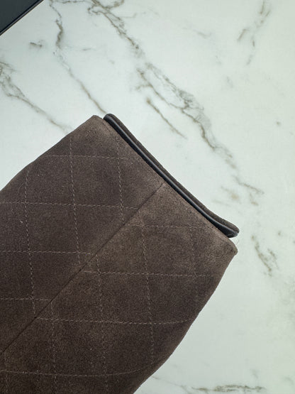 CHANEL 25Bag 麂皮深棕色 Small