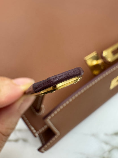 HERMES Kelly Danse 金棕色金扣 Swift Gold GHW