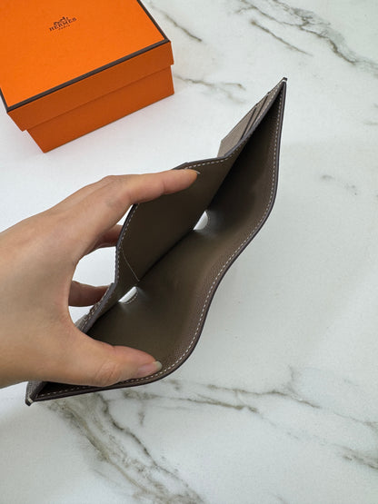 HERMES Bearn Wallet 三摺錢包 大象灰銀扣