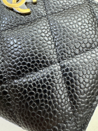 CHANEL 黑金牛拉鏈零錢包 Coin Purse