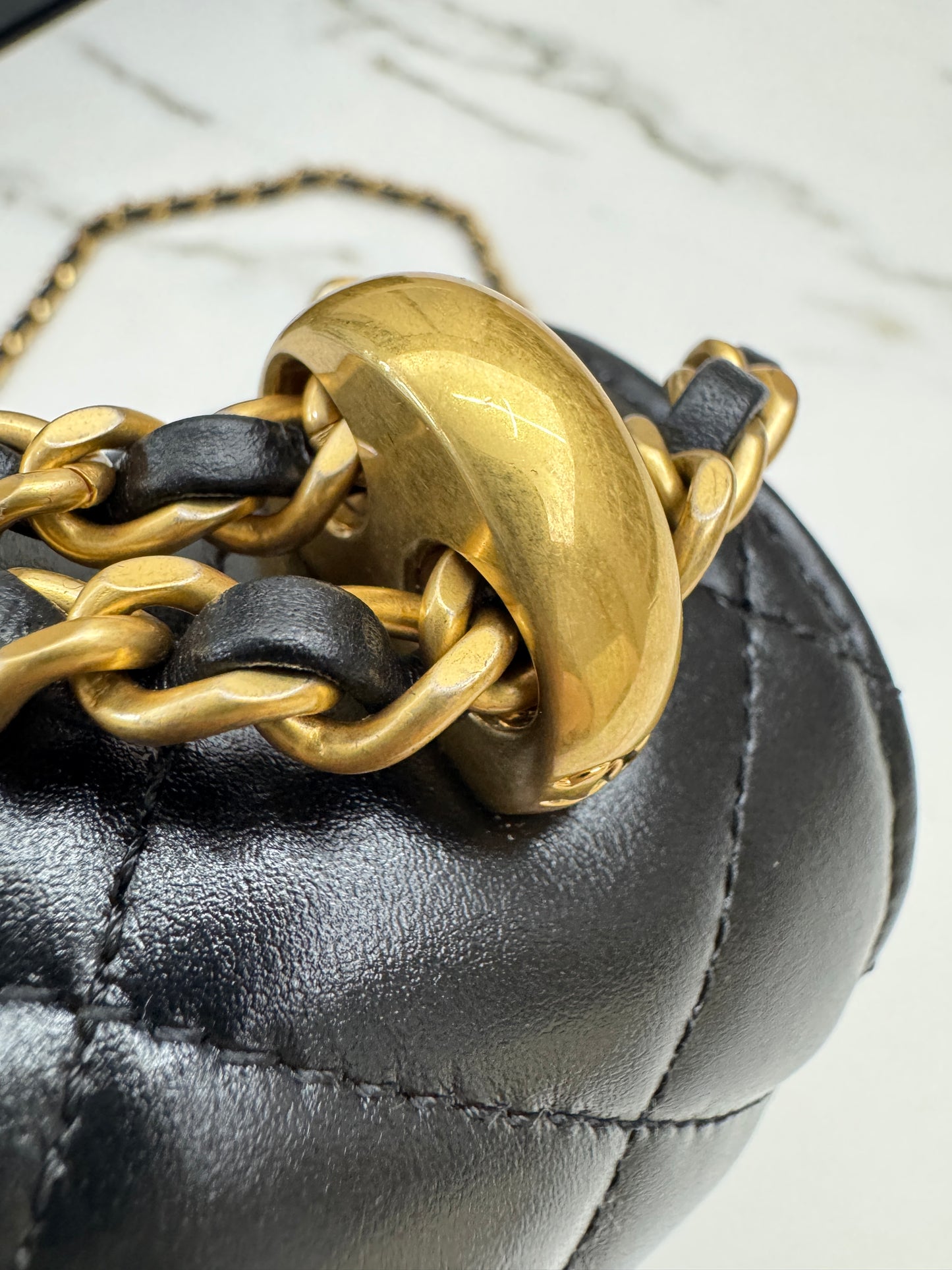 CHANEL 24C雙金珠中號22cm