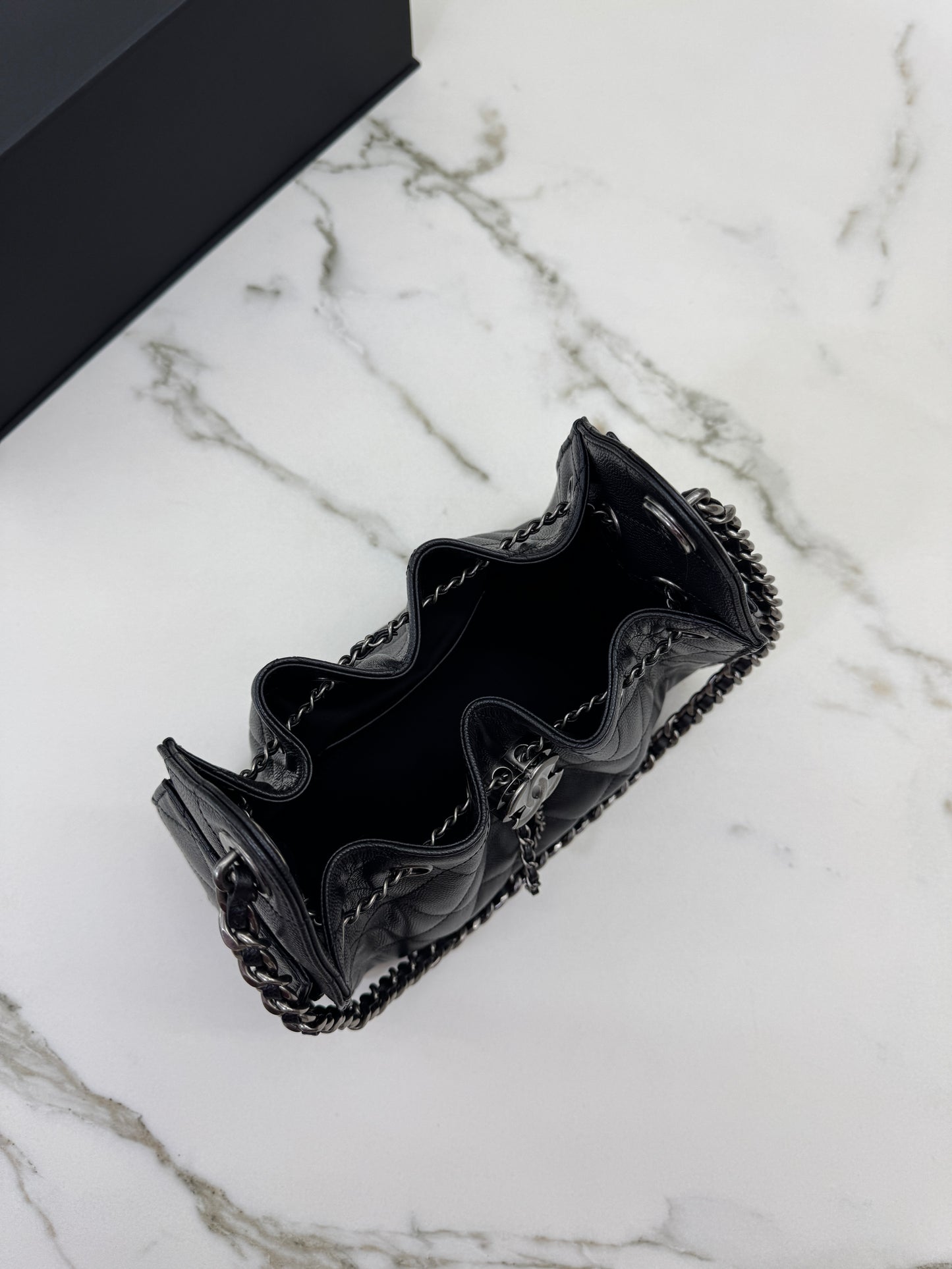 CHANEL Mini 25Bag 黑銀