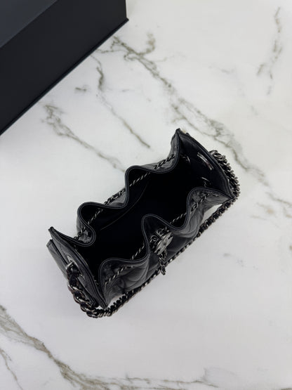 CHANEL Mini 25Bag 黑銀