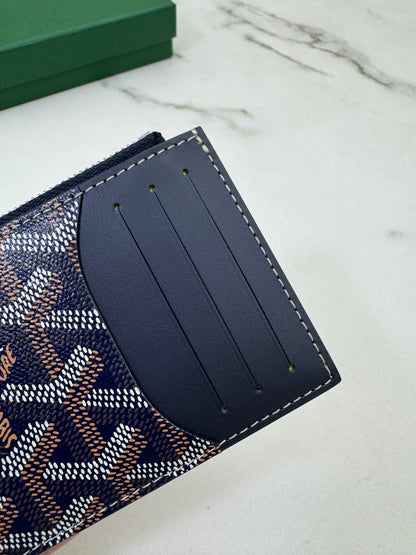 GOYARD Bourbon Zipped Cardholder 海軍藍