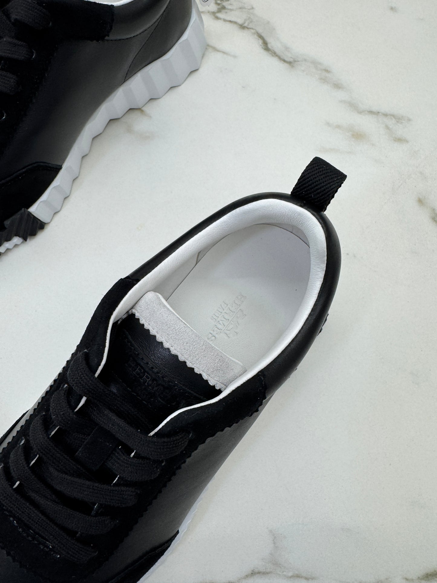 HERMES Bouncing 運動鞋 黑色皮面