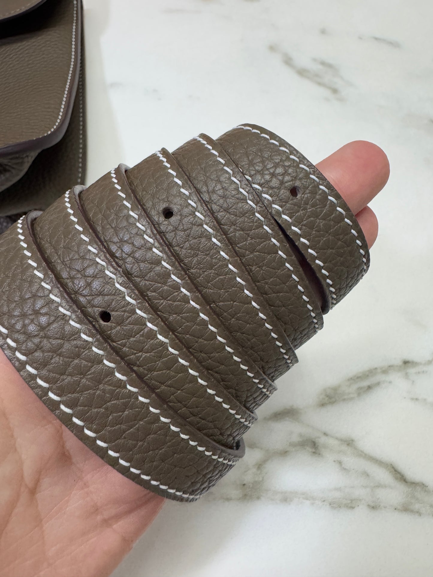 HERMES Halzan 25 大象灰金扣