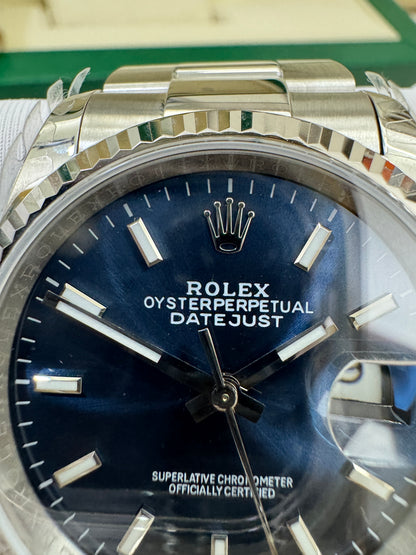 ROLEX Datejust 36mm 太陽圈藍盤 M126234