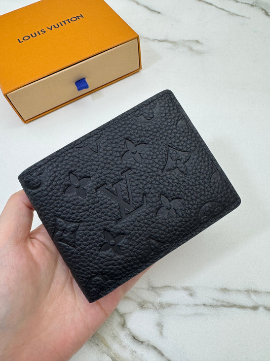 LV Multiple Wallet 黑色皮壓花