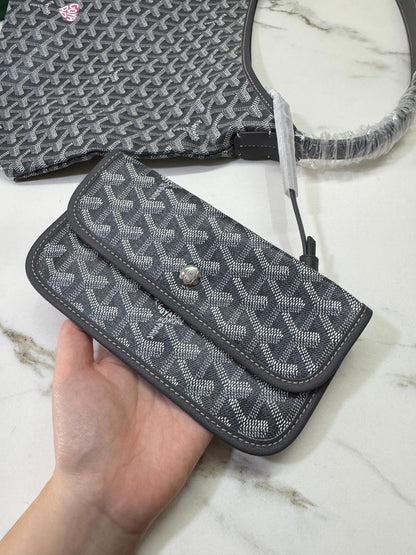 GOYARD Hobo 灰色 粉紅色小愛心版