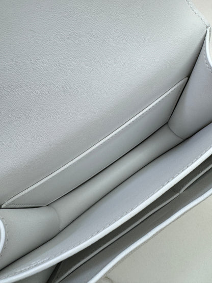 HERMES Mini Constance 新白色 銀扣 Evercolor 0U New White PHW