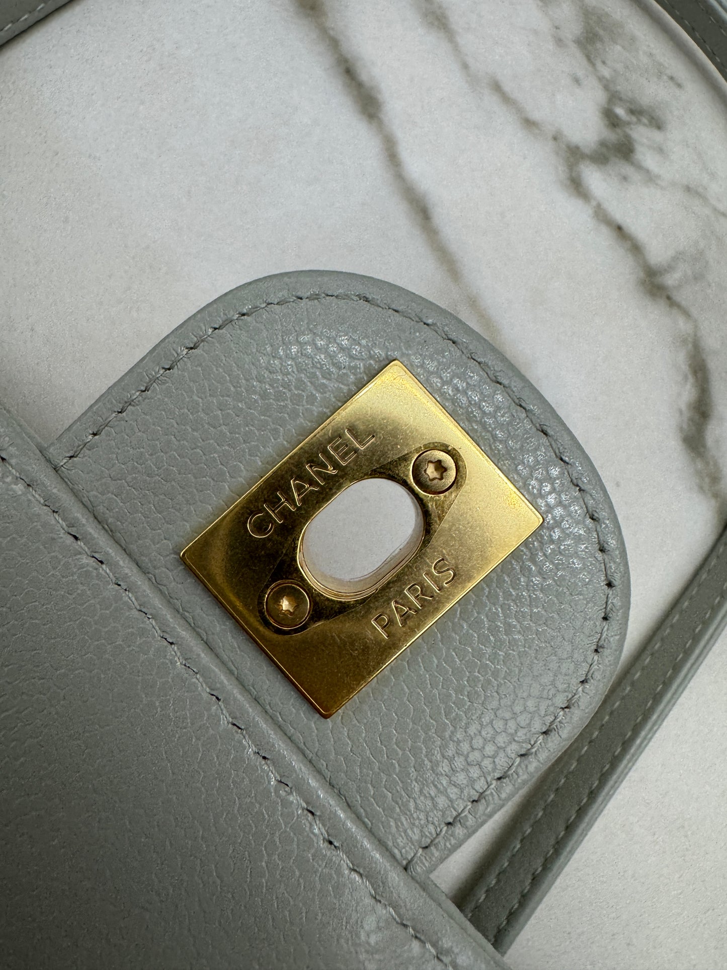 CHANEL Preppy Coco 灰綠色 Small