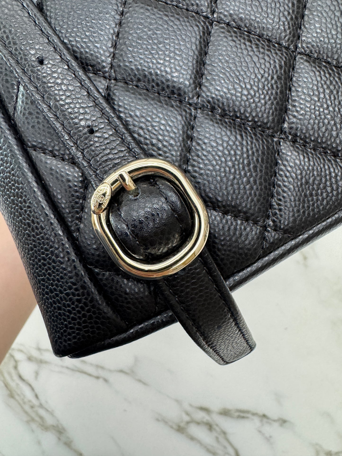 CHANEL 青蛙Duma 荔枝牛皮 Large